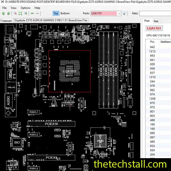 Gigabyte Z370 AORUS GAMING 3 BoardView File