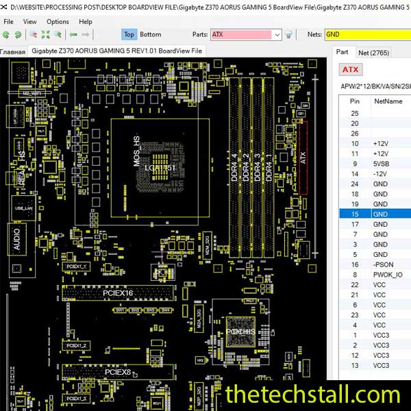 Gigabyte Z370 AORUS GAMING 5 BoardView File