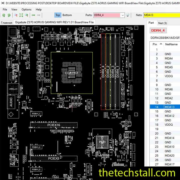 Gigabyte Z370 AORUS GAMING WIFI BoardView File