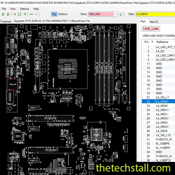 Gigabyte Z370 AORUS ULTRA GAMING BoardView File