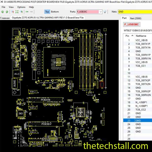 Gigabyte Z370 AORUS ULTRA GAMING WIFI BoardView File