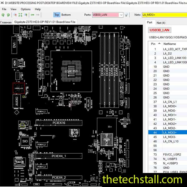 Gigabyte Z370 HD3-OP BoardView File