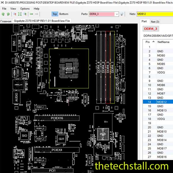 Gigabyte Z370 HD3P BoardView File