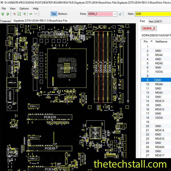 Gigabyte Z370 UD3H BoardView File