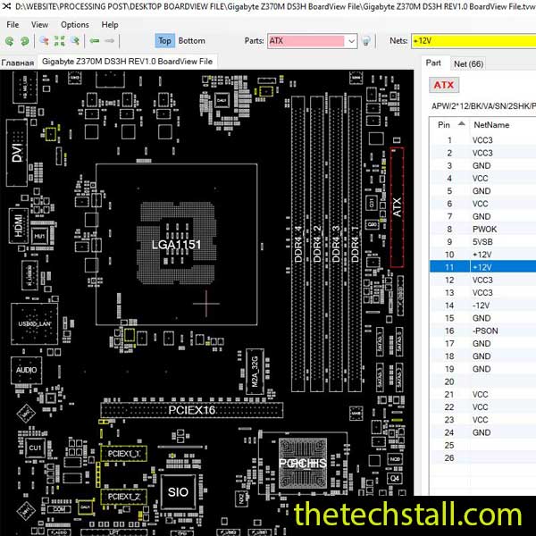 Gigabyte Z370M DS3H BoardView File