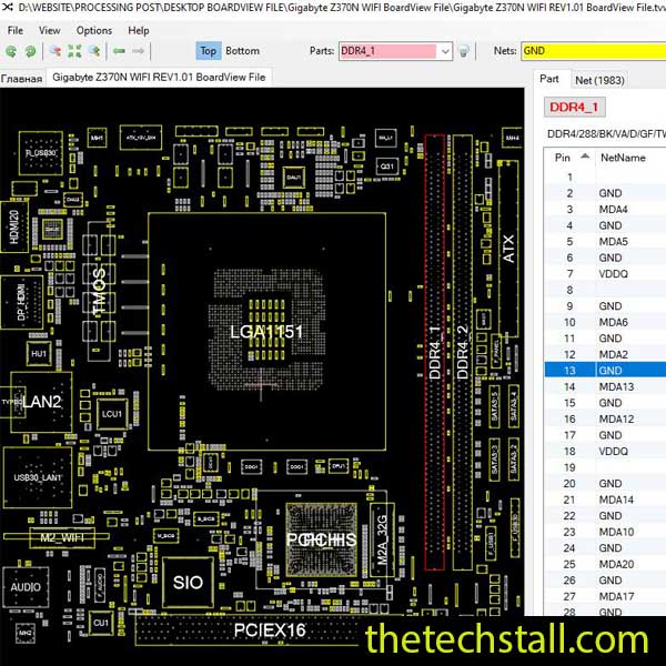 Gigabyte Z370N WIFI BoardView File