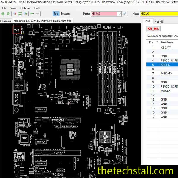 Gigabyte Z370XP SLI BoardView File