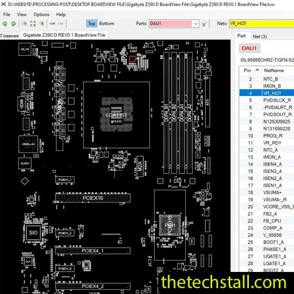 Gigabyte Z390 D BoardView File