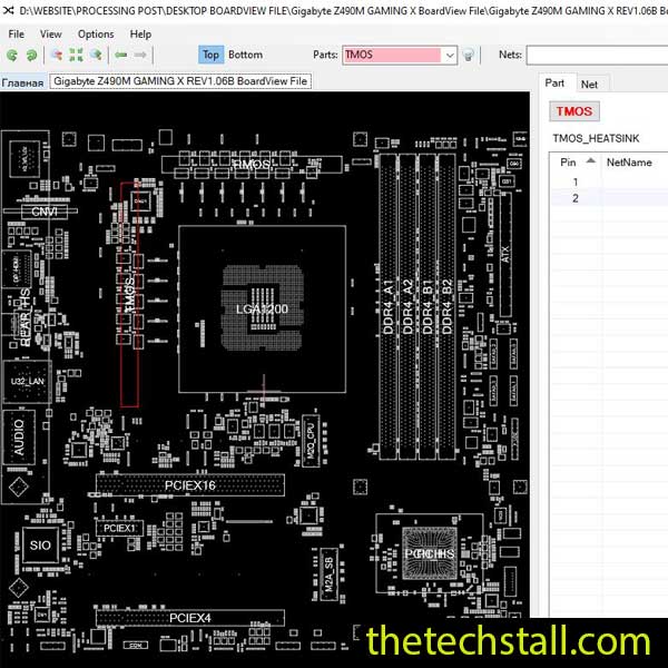 Gigabyte Z490M GAMING X BoardView File