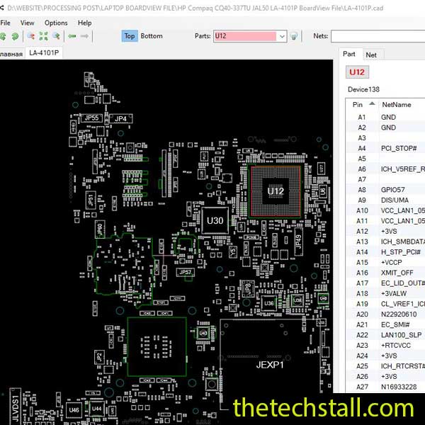 HP Compaq CQ40-337TU JAL50 LA-4101P BoardView File