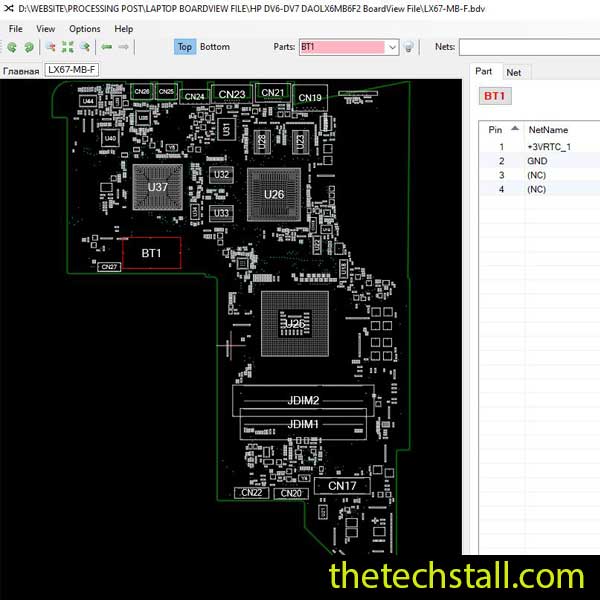 HP DV6-DV7 DAOLX6MB6F2 BoardView File