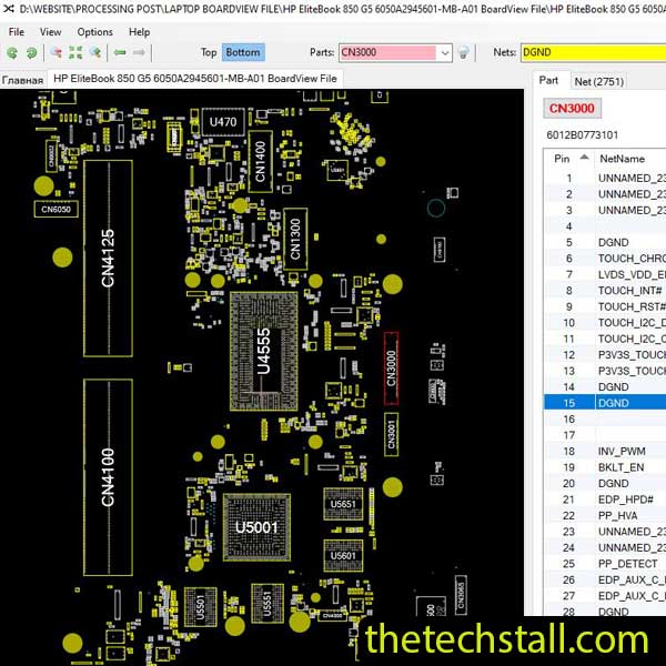 HP EliteBook 850 G5 6050A2945601-MB-A01 BoardView File