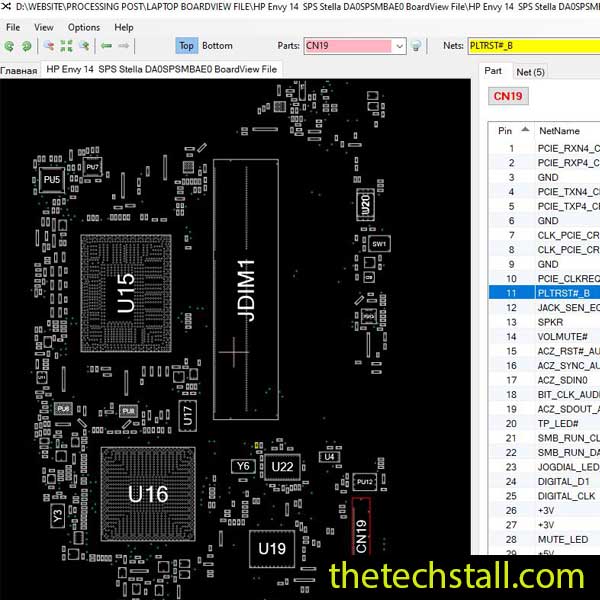 HP Envy 14 SPS Stella DA0SPSMBAE0 BoardView File