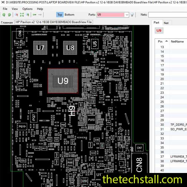 HP Pavilion x2 12-b YB3B DAYB3BMBAD0 BoardView File
