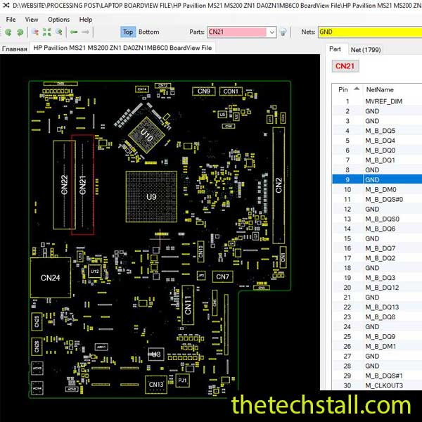 HP Pavillion MS21 MS200 ZN1 DA0ZN1MB6C0 BoardView File