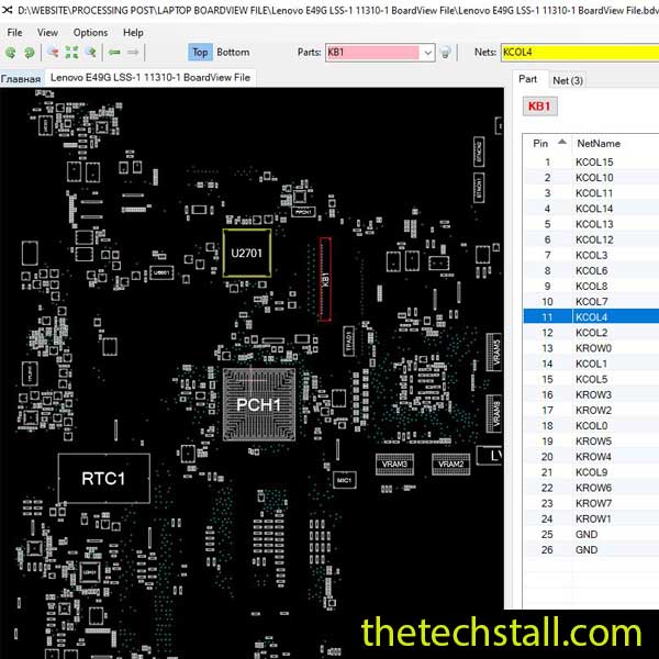 Lenovo E49G LSS-1 11310-1 BoardView File