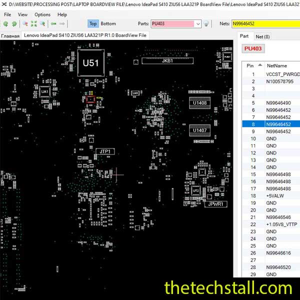 Lenovo IdeaPad S410 ZIUS6 LA-A321P BoardView File