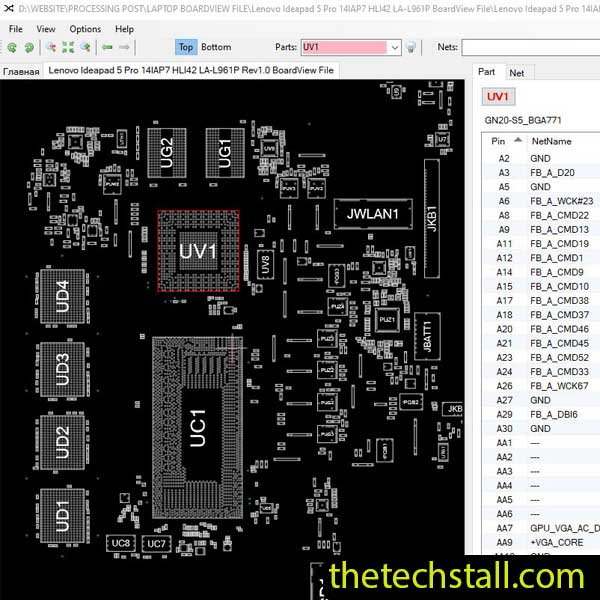 Lenovo Ideapad 5 Pro 14IAP7 HLI42 LA-L961P BoardView File