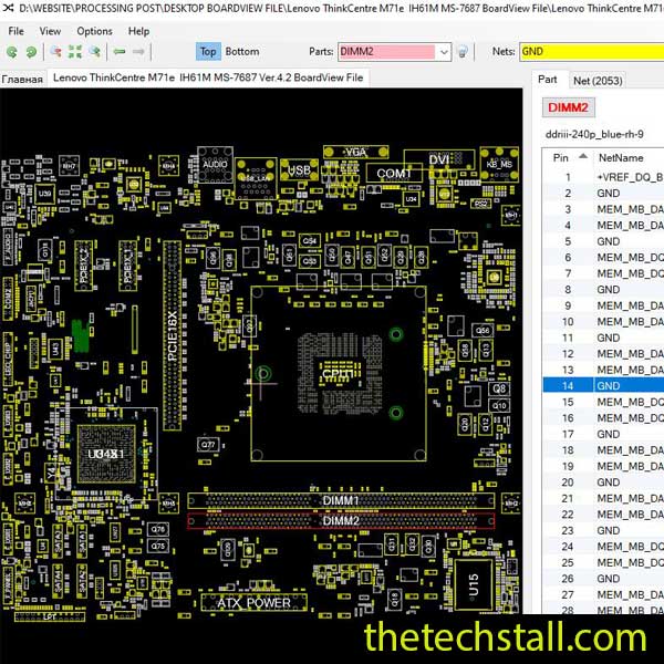 Lenovo ThinkCentre M71e IH61M MS-7687 BoardView File