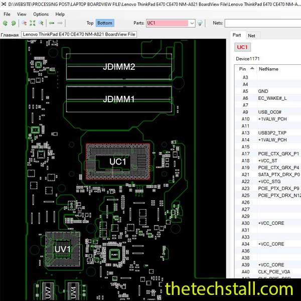 Lenovo ThinkPad E470 CE470 NM-A821 BoardView File