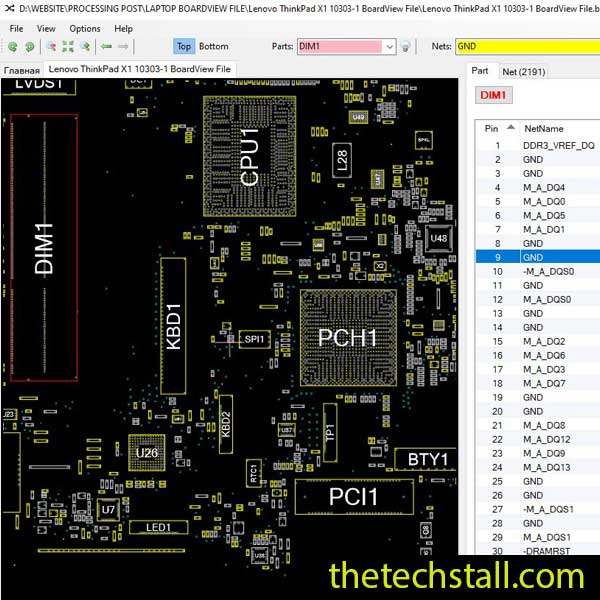 Lenovo ThinkPad X1 10303-1 BoardView File