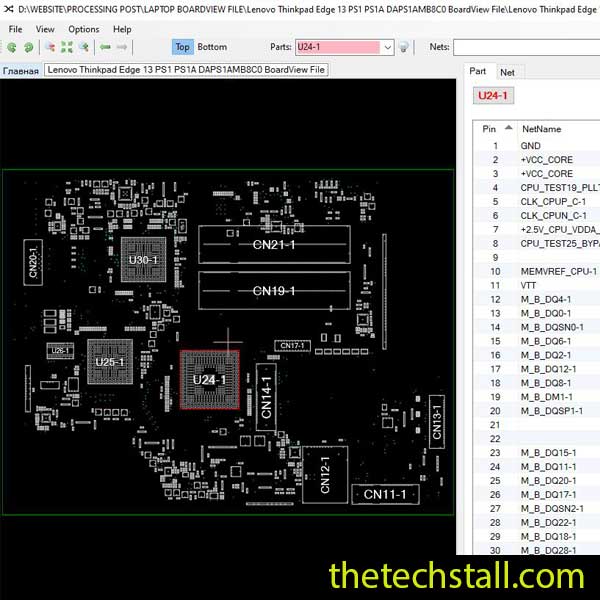 Lenovo Thinkpad Edge 13 PS1 PS1A DAPS1AMB8C0 BoardView File