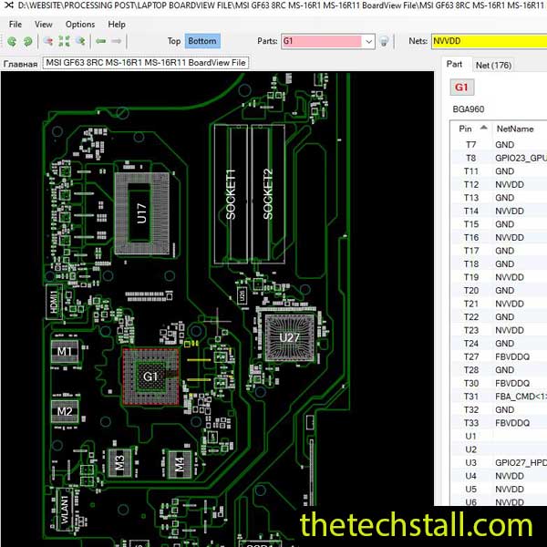 MSI GF63 8RC MS-16R1 MS-16R11 BoardView File