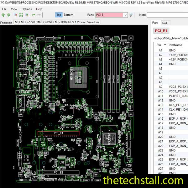MSI MPG Z790 CARBON WIFI MS-7D89 BoardView File