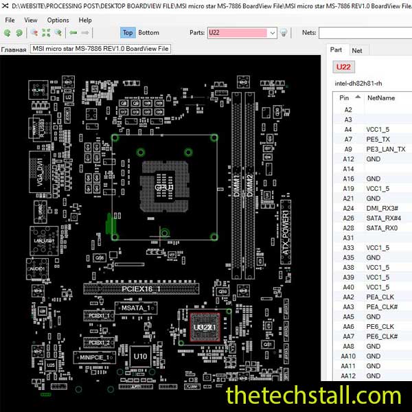 MSI micro star MS-7886 BoardView File
