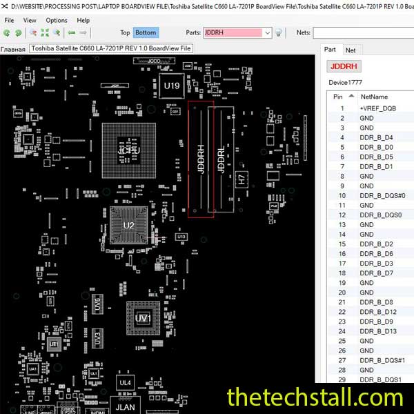Toshiba Satellite C660 LA-7201P BoardView File