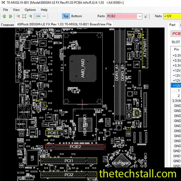 ASRock 880GM-LE FX BoardView File