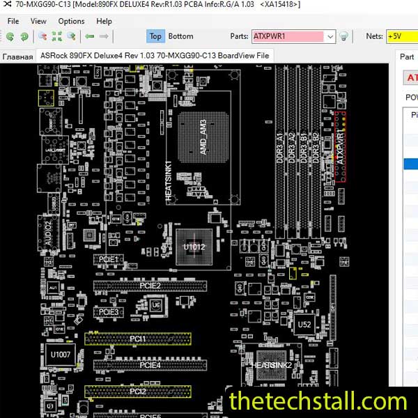 ASRock 890FX Deluxe4 BoardView File