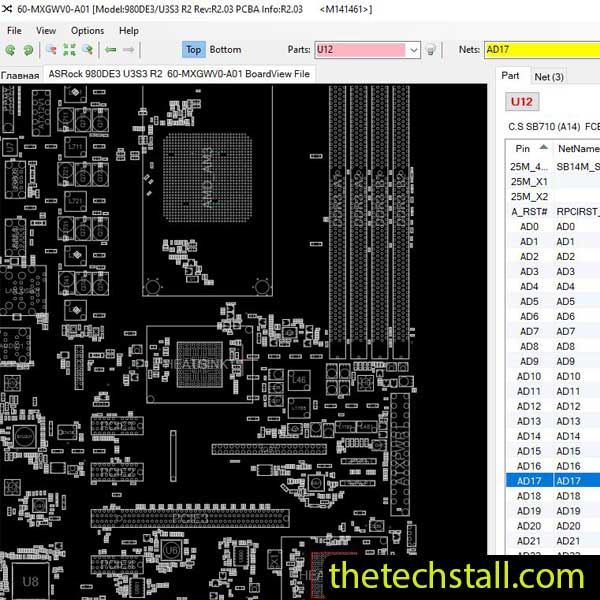 ASRock 980DE3/U3S3 R2 BoardView File