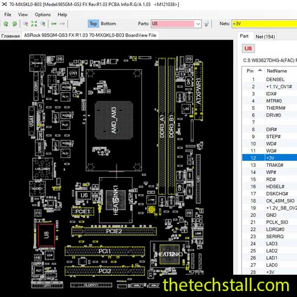 ASRock 985GM-GS3 FX BoardView File