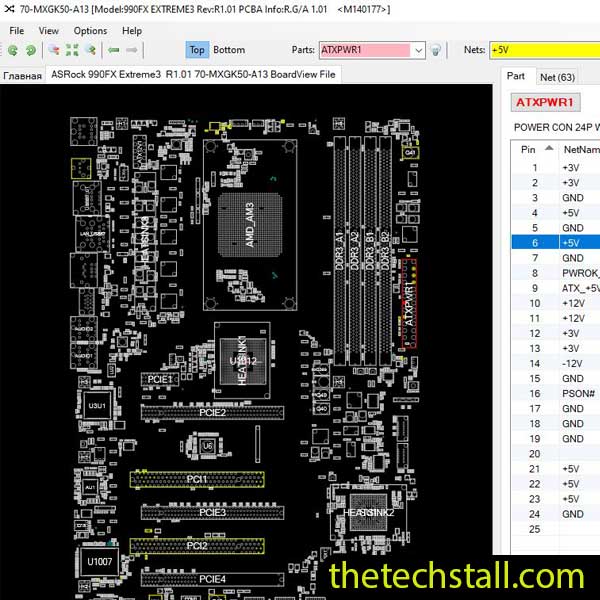 ASRock 990FX Extreme3 BoardView File