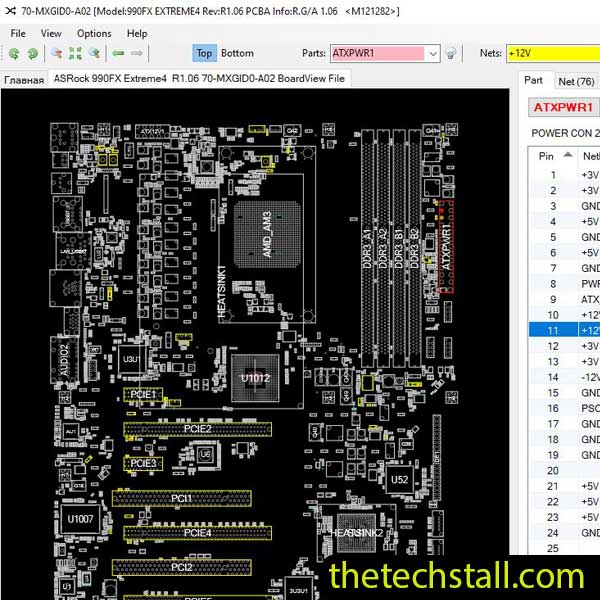ASRock 990FX Extreme4 BoardView File