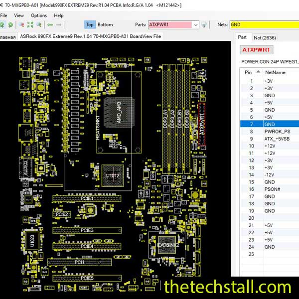 ASRock 990FX Extreme9 BoardView File