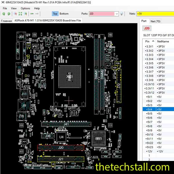 ASRock A78-M1 BoardView File