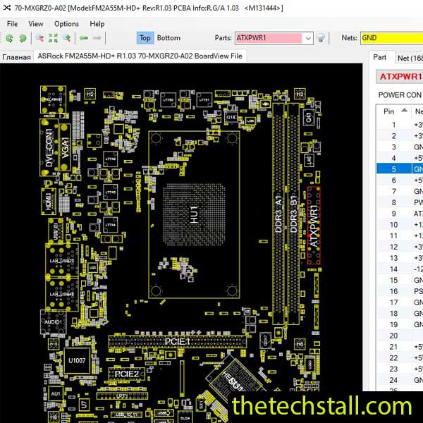 ASRock FM2A55M-HD+ BoardView File