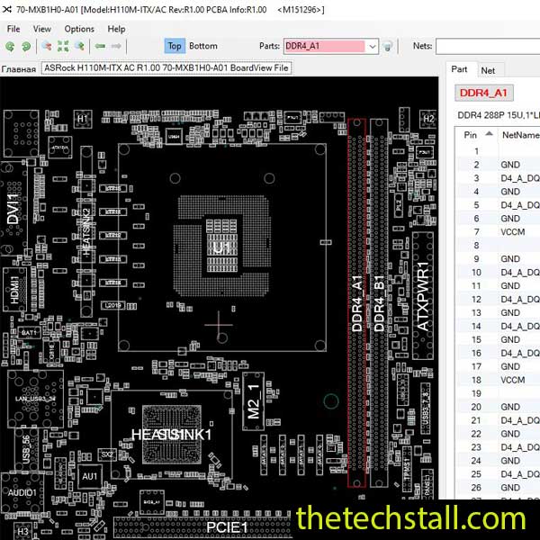 ASRock H110M-ITX AC BoardView File