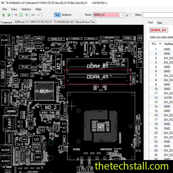 ASRock H110M-ITX R2 BoardView File
