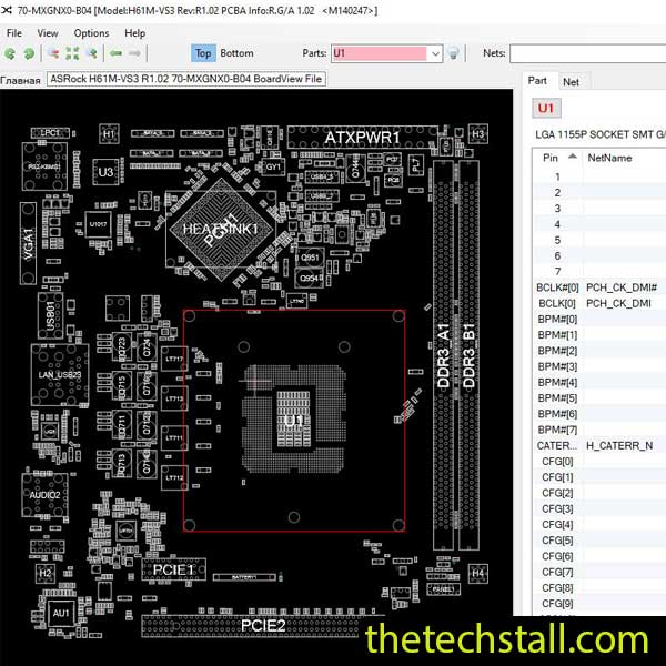 ASRock H61M-VS3 BoardView File
