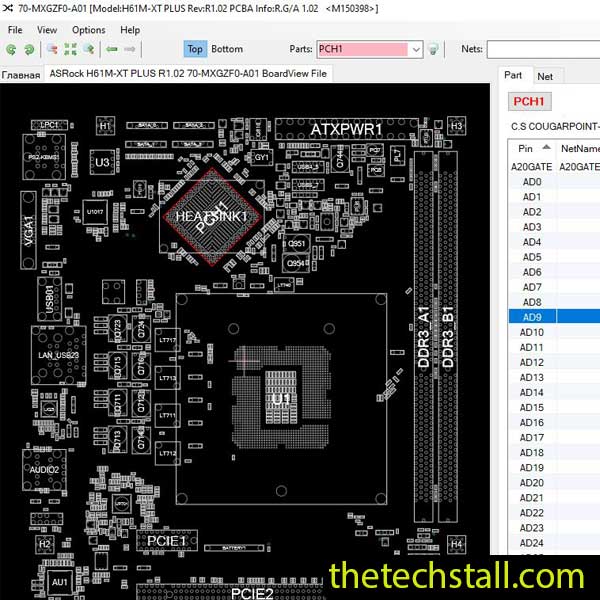ASRock H61M-XT PLUS BoardView File