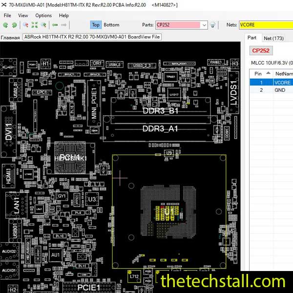 ASRock H81TM-ITX R2 R2.00 BoardView File