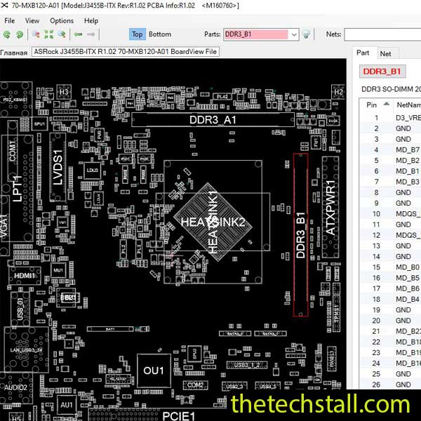 ASRock J3455B-ITX BoardView File