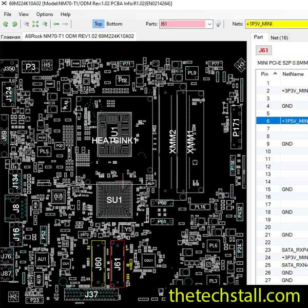 ASRock NM70-T1 ODM BoardView File