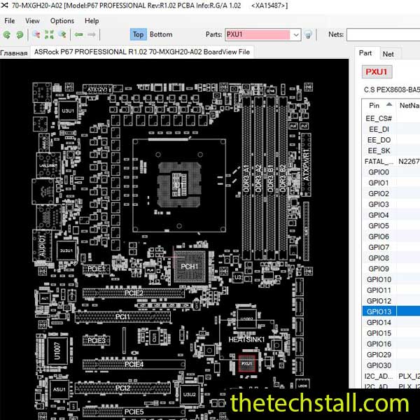 ASRock P67 PROFESSIONAL BoardView File