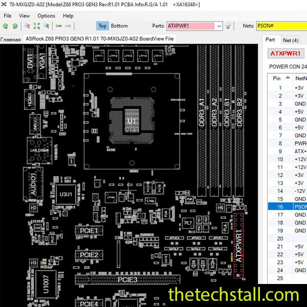 ASRock Z68 PRO3 GEN3 BoardView File