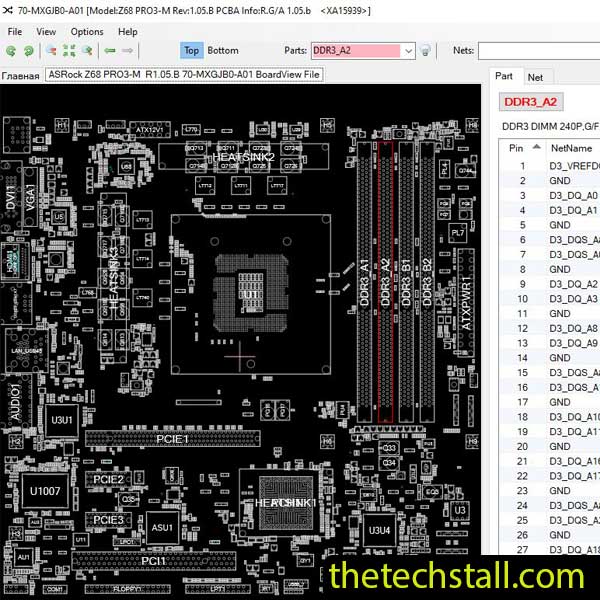 ASRock Z68 PRO3-M BoardView File