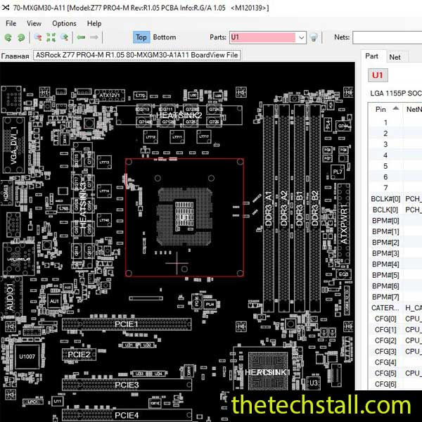 ASRock Z77 PRO4-M BoardView File